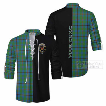 Snodgrass Tartan Ghillie Kilt Shirt with Family Crest and Half Of Me Style Men - Tartan Vibes Clothing