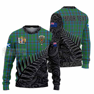 Snodgrass Crest Tartan Knitted Sweater with New Zealand Silver Fern Half Style Unisex - Tartan Vibes Clothing