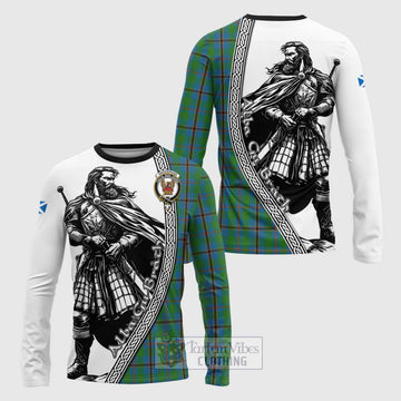 Snodgrass Tartan Clan Crest Long Sleeve T-Shirt with Highlander Warrior Celtic Style Unisex - Tartan Vibes Clothing