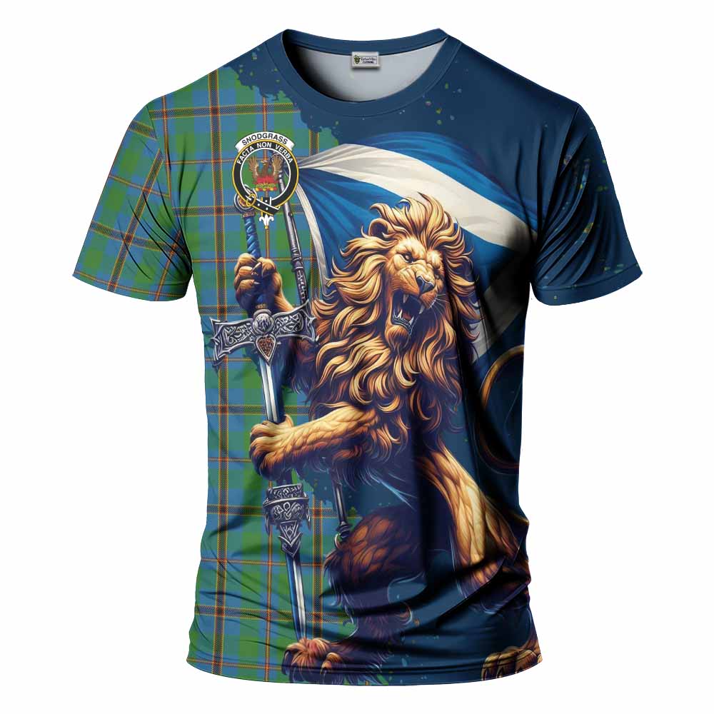 Snodgrass Tartan Family Crest T-Shirt with Scottish Majestic Lion Kid's Shirt - Tartan Vibes Clothing