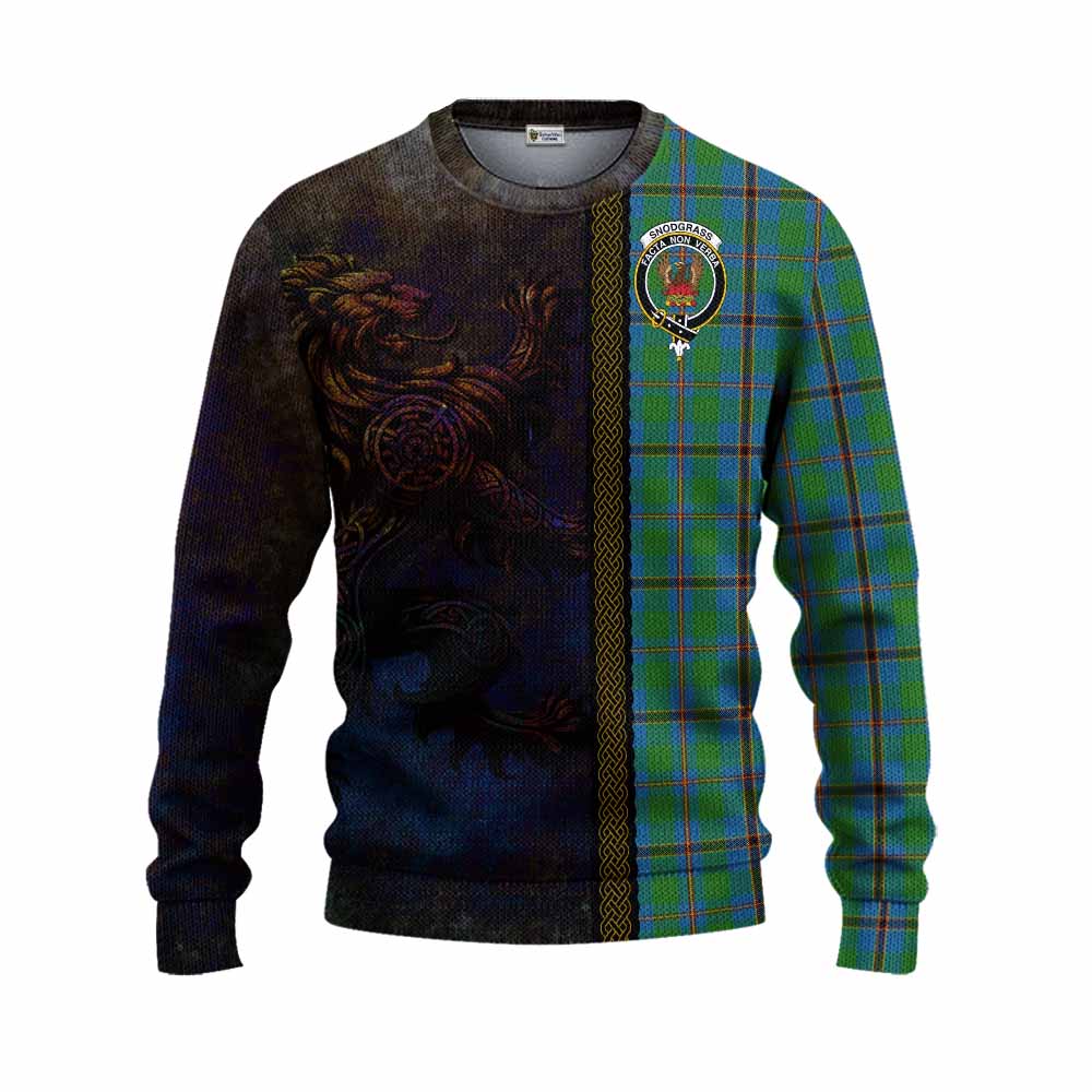 Snodgrass Tartan Family Crest Knitted Sweater Alba Gu Brath Be Brave Lion Ancient Style Unisex - Tartan Vibes Clothing