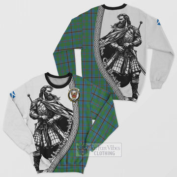 Snodgrass Tartan Clan Crest Sweatshirt with Highlander Warrior Celtic Style Unisex - Tartan Vibes Clothing