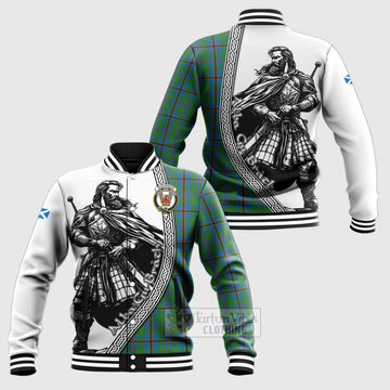 Snodgrass Tartan Clan Crest Baseball Jacket with Highlander Warrior Celtic Style Unisex - Tartan Vibes Clothing