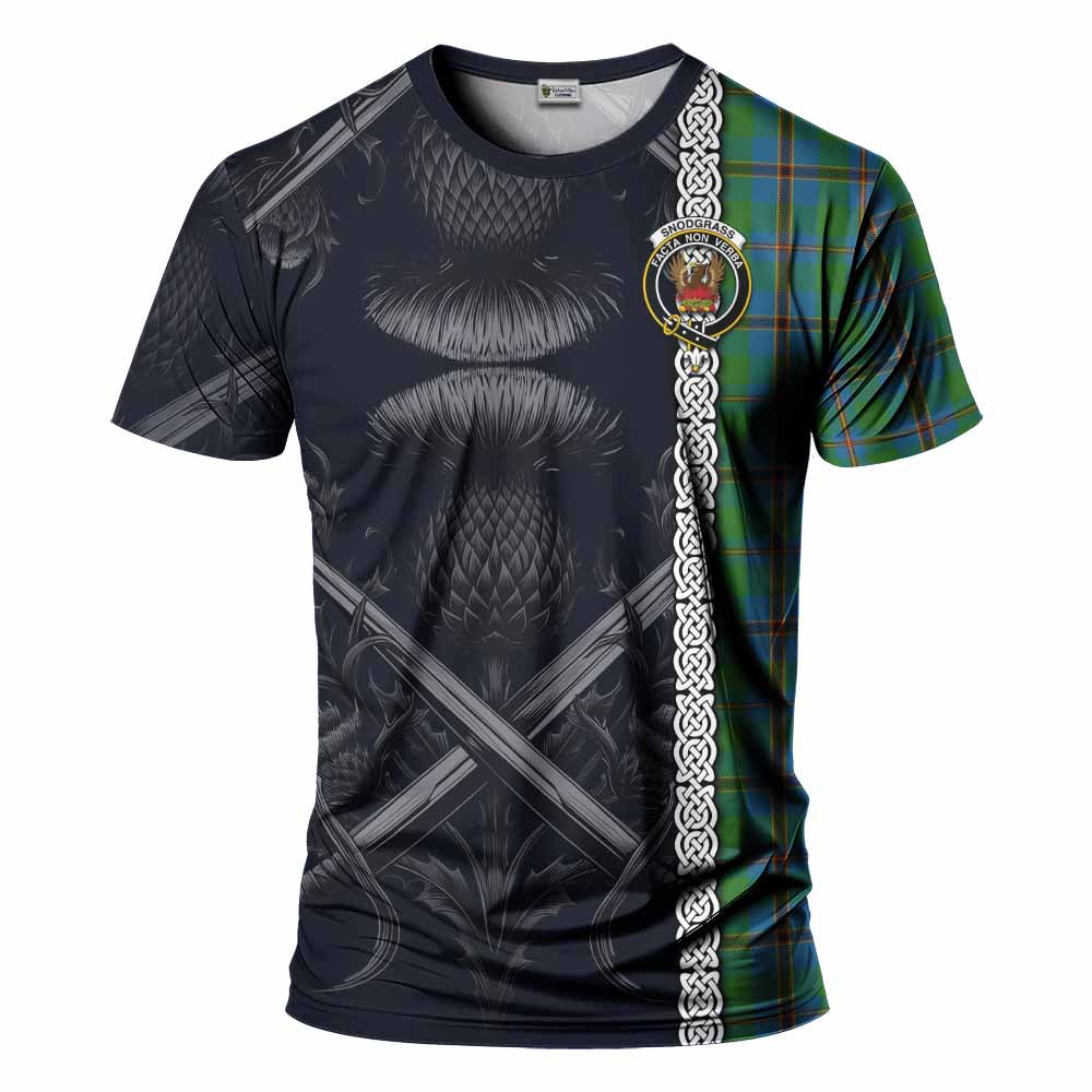 Snodgrass Tartan T-Shirt with Family Crest Cross Sword Thistle Celtic Vibes Kid's Shirt - Tartan Vibes Clothing