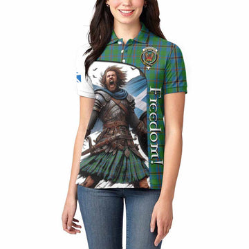 Tartan Vibes Clothing Snodgrass Crest Tartan Women's Polo Shirt Inspired by the Freedom of Scottish Warrior