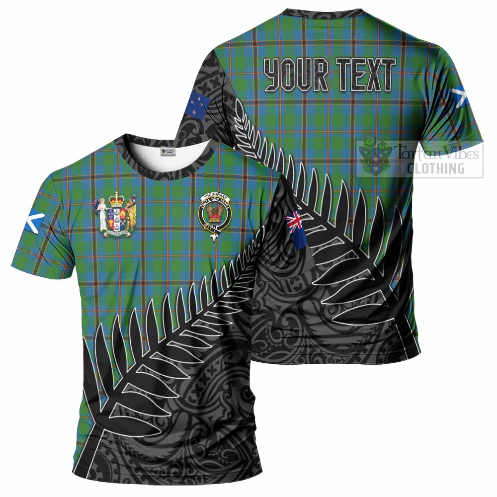 Snodgrass Crest Tartan T-Shirt with New Zealand Silver Fern Half Style Kid's Shirt - Tartan Vibes Clothing