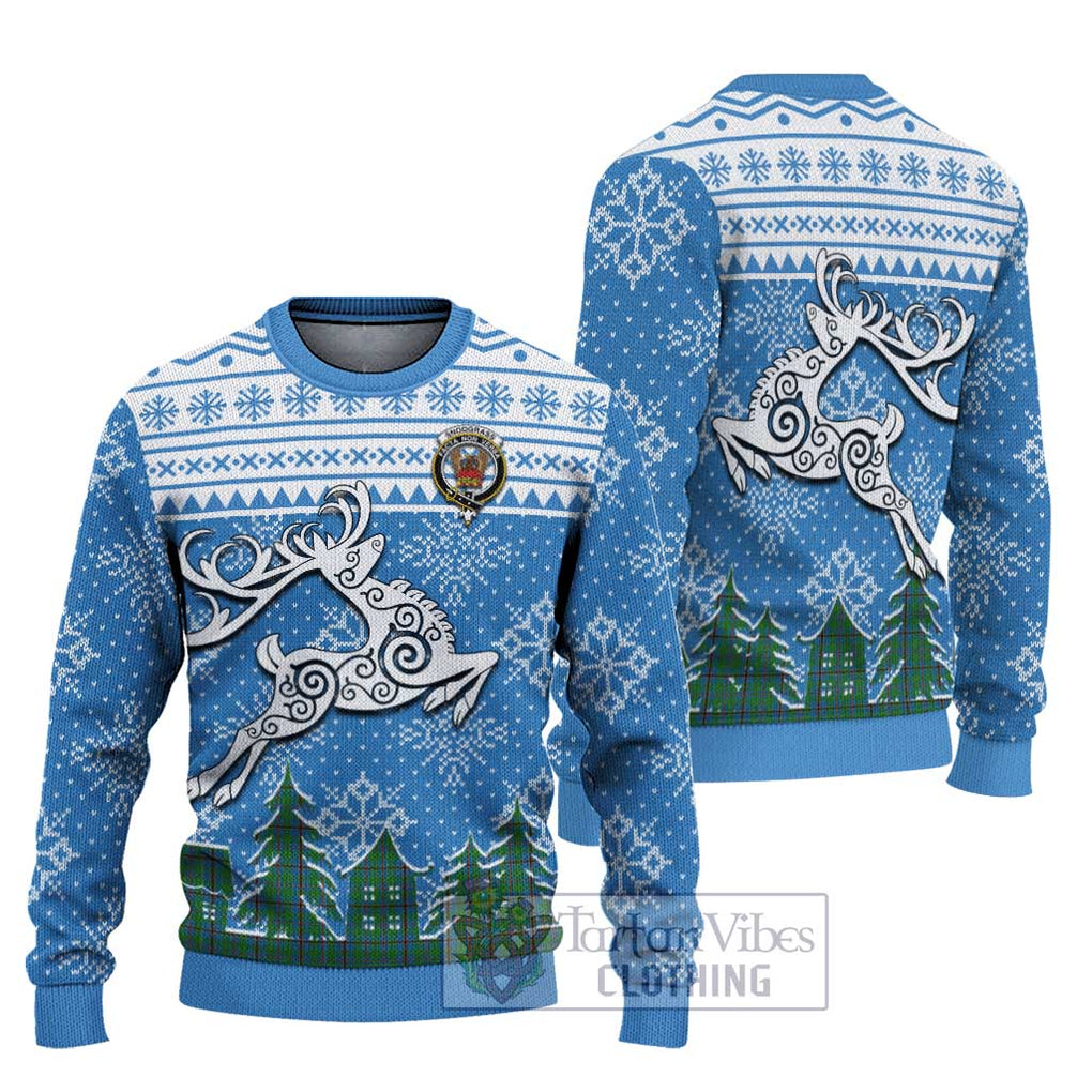 Snodgrass Clan Christmas Ugly Sweater Celtic Reindeer Style Unisex - Tartan Vibes Clothing