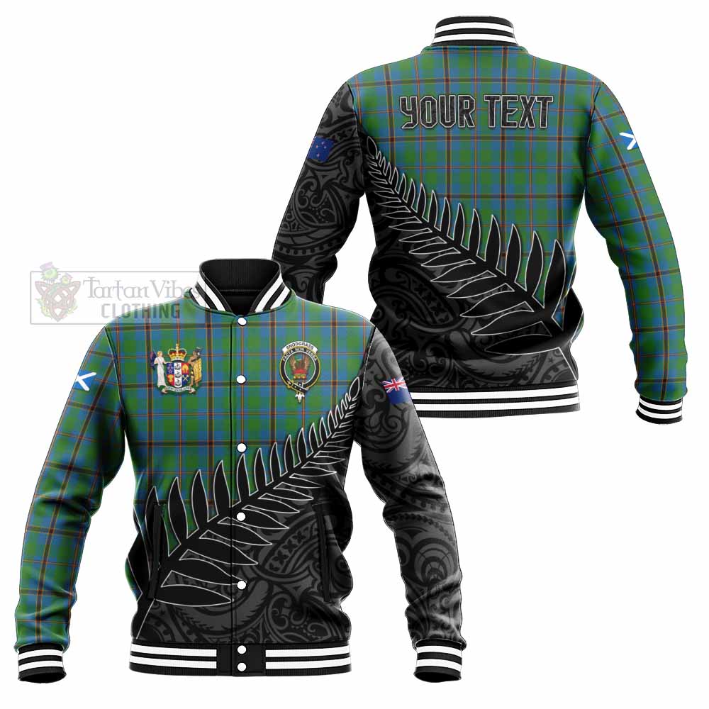 Snodgrass Crest Tartan Baseball Jacket with New Zealand Silver Fern Half Style Unisex - Tartan Vibes Clothing