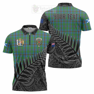 Snodgrass Crest Tartan Zipper Polo Shirt with New Zealand Silver Fern Half Style Unisex - Tartan Vibes Clothing