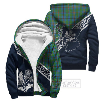 Snodgrass Tartan Sherpa Hoodie Featuring Thistle and Scotland Map Unisex - Tartan Vibes Clothing