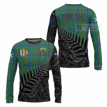 Snodgrass Crest Tartan Long Sleeve T-Shirt with New Zealand Silver Fern Half Style Unisex - Tartan Vibes Clothing