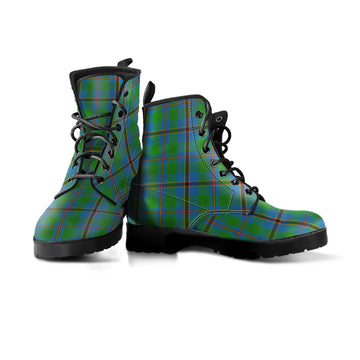 Snodgrass Tartan Leather Boots Men' Boots - Tartan Vibes Clothing