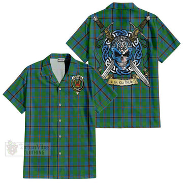 Snodgrass Tartan Hawaiian Shirt with Family Crest Celtic Skull Style Kid - Tartan Vibes Clothing