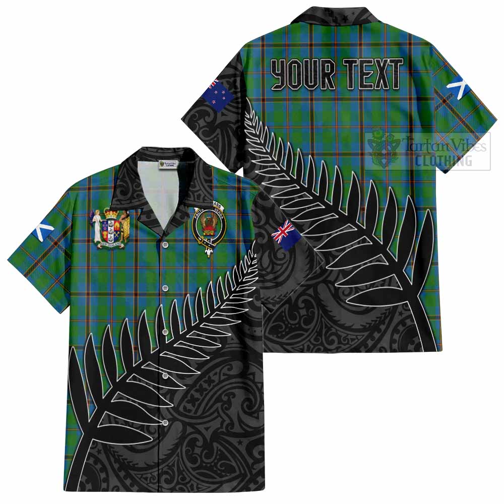 Snodgrass Crest Tartan Hawaiian Shirt with New Zealand Silver Fern Half Style Kid - Tartan Vibes Clothing