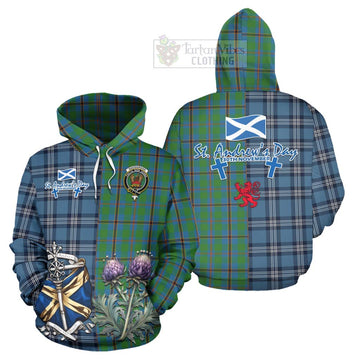 Snodgrass Tartan Hoodie Happy St. Andrew's Day Half Tartan Style Zip Hoodie - Tartan Vibes Clothing
