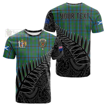 Snodgrass Crest Tartan Cotton T-shirt with New Zealand Silver Fern Half Style