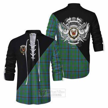 Snodgrass Tartan Ghillie Kilt Shirt with Family Crest and Military Logo Style Men - Tartan Vibes Clothing