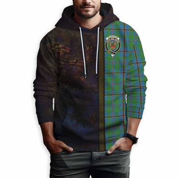 Tartan Vibes Clothing Snodgrass Tartan Family Crest Hoodie Alba Gu Brath Be Brave Lion Ancient Style