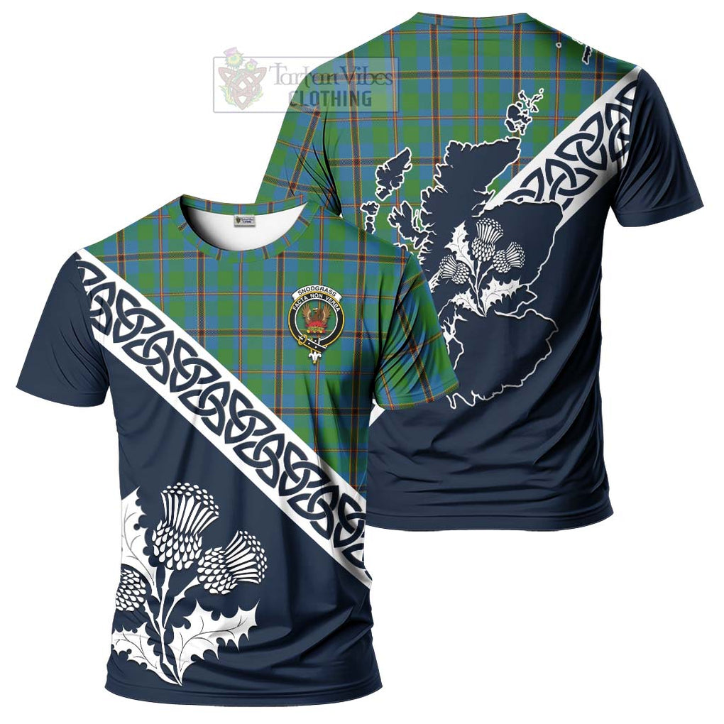 Snodgrass Tartan T-Shirt Featuring Thistle and Scotland Map Kid's Shirt - Tartanvibesclothing Store