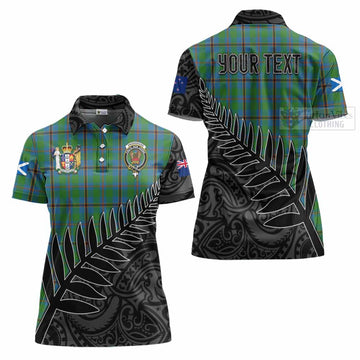 Snodgrass Crest Tartan Women's Polo Shirt with New Zealand Silver Fern Half Style Women - Tartan Vibes Clothing