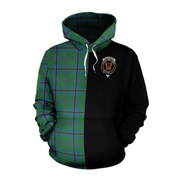 Snodgrass Tartan Cotton Hoodie with Family Crest and Half Of Me Style Pullover Hoodie XS - Tartan Vibes Clothing