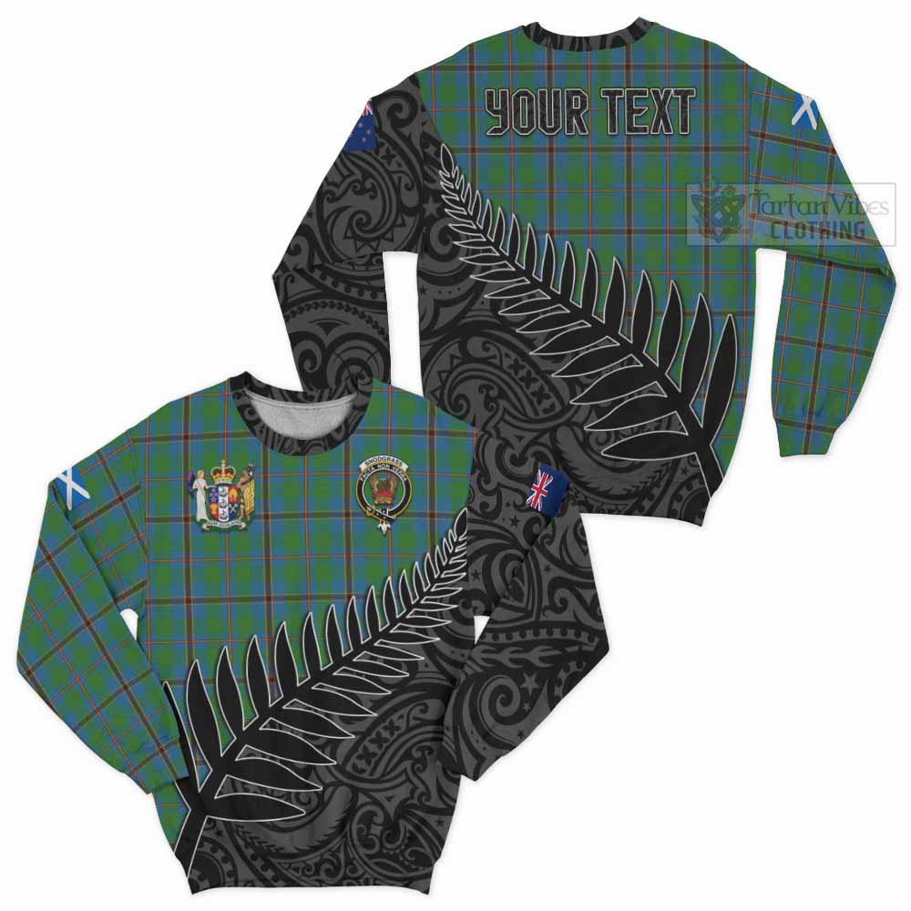 Snodgrass Crest Tartan Sweatshirt with New Zealand Silver Fern Half Style Unisex - Tartan Vibes Clothing