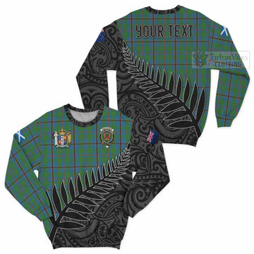 Snodgrass Crest Tartan Sweatshirt with New Zealand Silver Fern Half Style Unisex - Tartan Vibes Clothing
