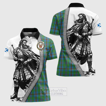 Snodgrass Tartan Clan Crest Women's Polo Shirt with Highlander Warrior Celtic Style Women - Tartan Vibes Clothing