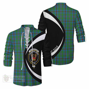 Snodgrass Tartan Ghillie Kilt Shirt with Family Crest Circle Style Men - Tartan Vibes Clothing