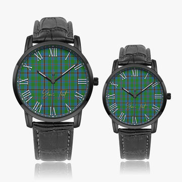 Snodgrass Tartan Personalized Your Text Leather Trap Quartz Watch Wide Type - Tartan Vibes Clothing