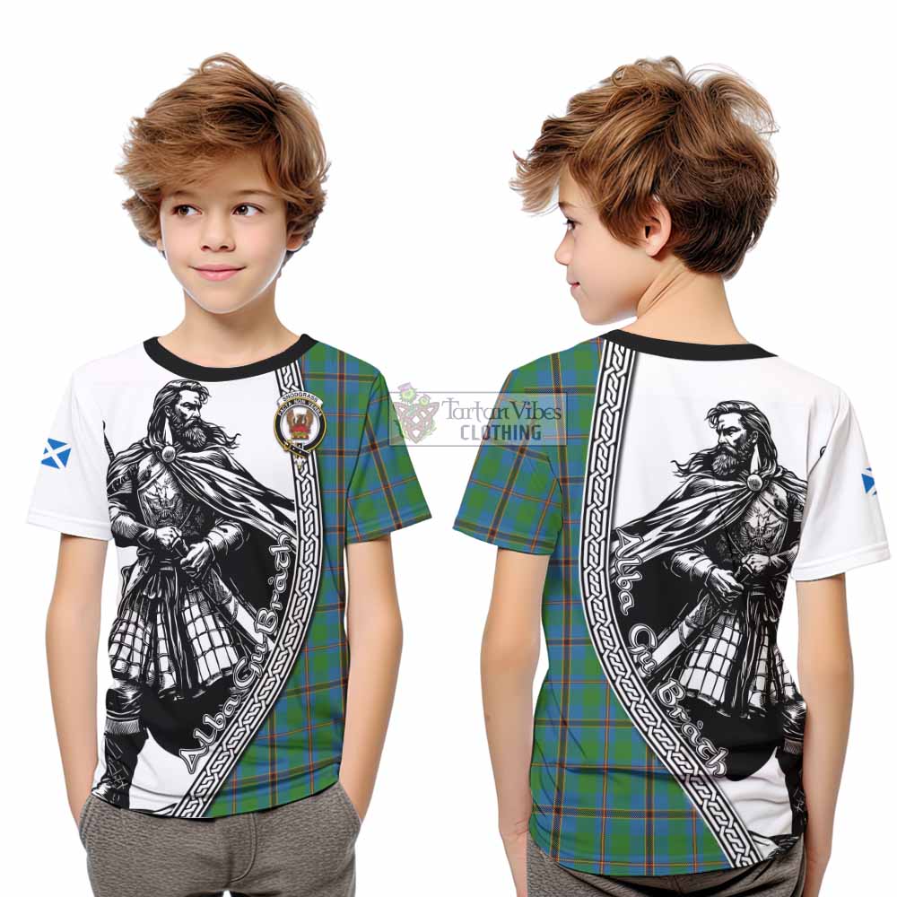 Snodgrass Tartan Clan Crest Kid T-Shirt with Highlander Warrior Celtic Style - Tartan Vibes Clothing