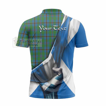Snodgrass Tartan Zipper Polo Shirt with Family Crest Scotland Patriotic Style - Tartan Vibes Clothing