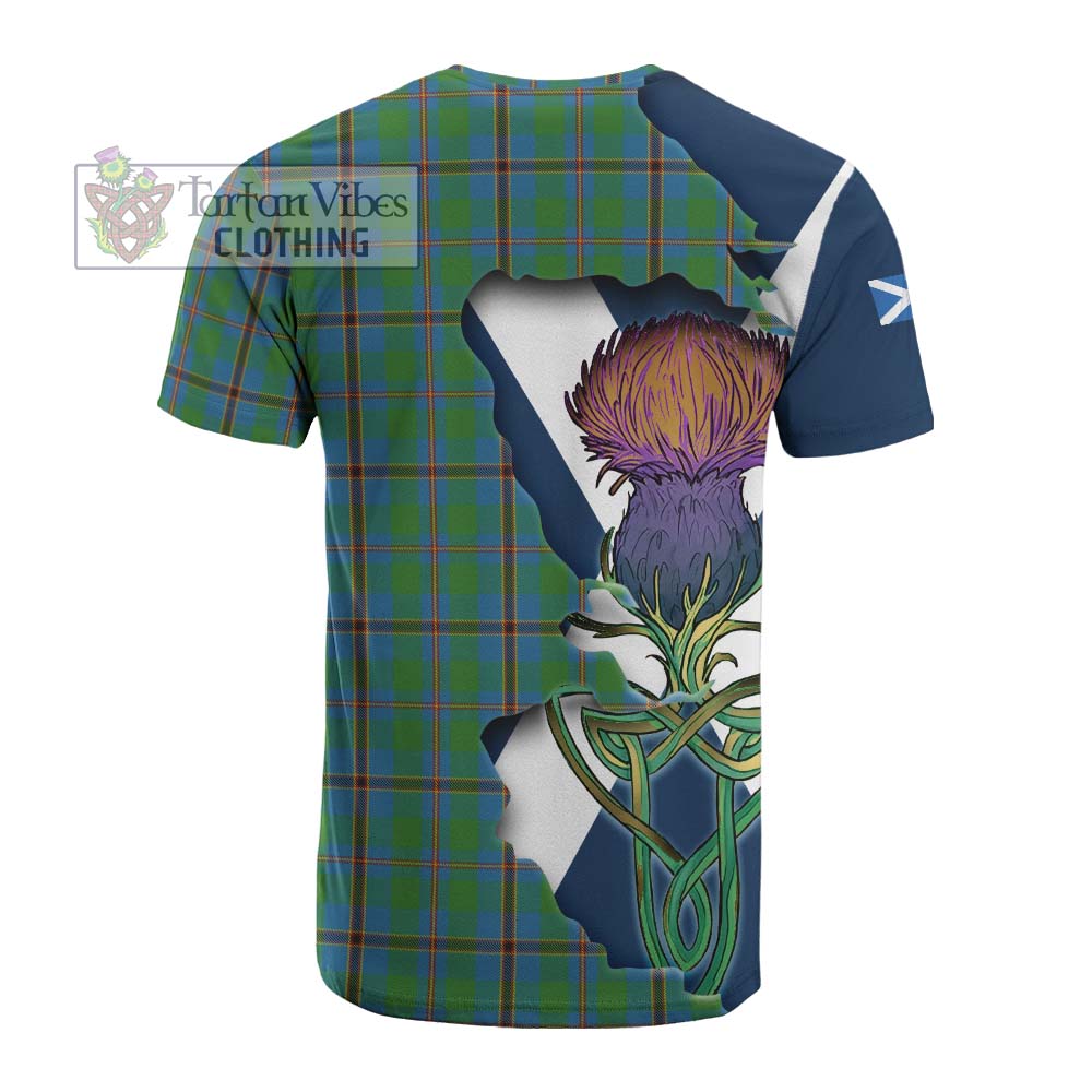 Tartan Vibes Clothing Snodgrass Tartan Family Crest Cotton T-shirt Scottish Thistle Celtic Inspired