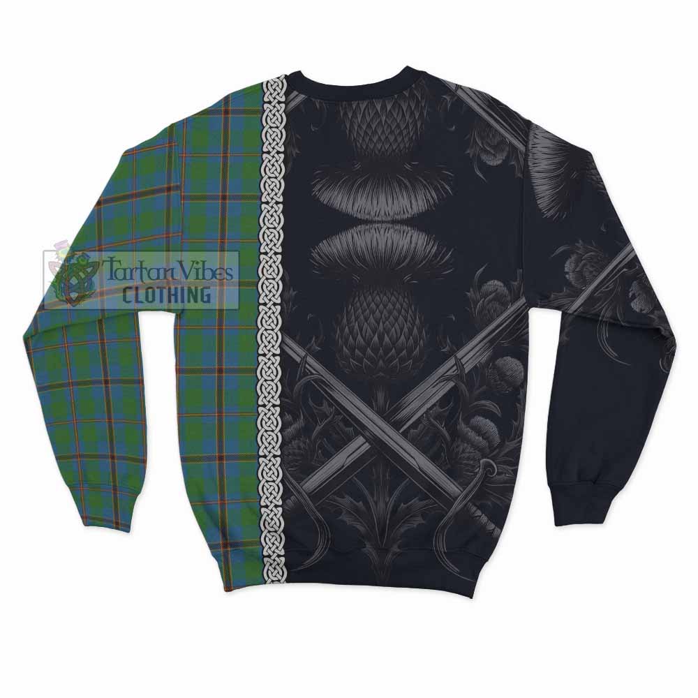 Snodgrass Tartan Sweatshirt with Family Crest Cross Sword Thistle Celtic Vibes - Tartan Vibes Clothing