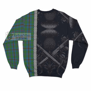 Snodgrass Tartan Sweatshirt with Family Crest Cross Sword Thistle Celtic Vibes - Tartan Vibes Clothing
