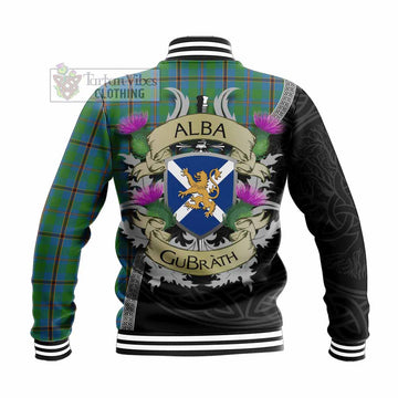 Snodgrass Tartan Family Crest Baseball Jacket Lion Rampant Royal Thistle Shield Celtic Inspired - Tartan Vibes Clothing