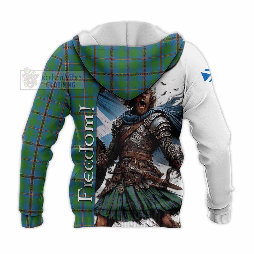 Tartan Vibes Clothing Snodgrass Crest Tartan Knitted Hoodie Inspired by the Freedom of Scottish Warrior