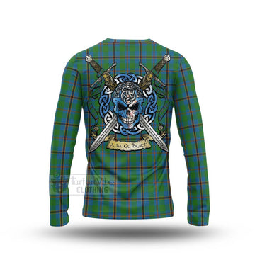 Snodgrass Tartan Long Sleeve T-Shirt with Family Crest Celtic Skull Style - Tartan Vibes Clothing