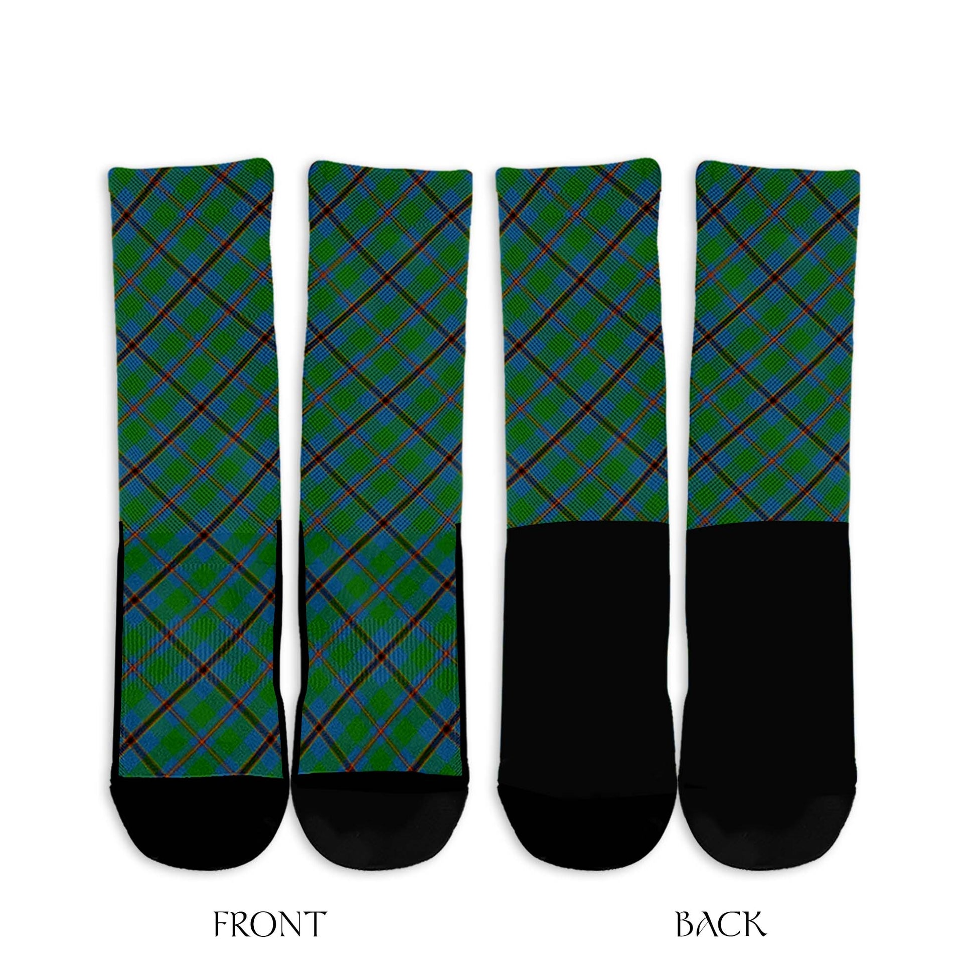Snodgrass Tartan Crew Socks Cross Style - Tartan Vibes Clothing