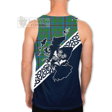 Snodgrass Tartan Men's Tank Top Featuring Thistle and Scotland Map - Tartan Vibes Clothing