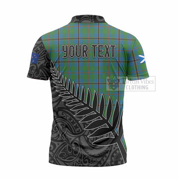 Snodgrass Crest Tartan Zipper Polo Shirt with New Zealand Silver Fern Half Style - Tartan Vibes Clothing