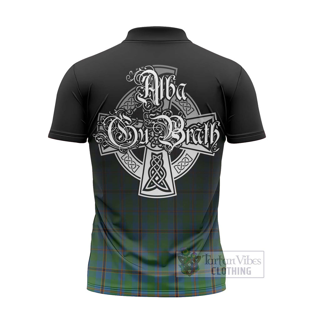 Snodgrass Tartan Zipper Polo Shirt Featuring Alba Gu Brath Family Crest Celtic Inspired - Tartan Vibes Clothing