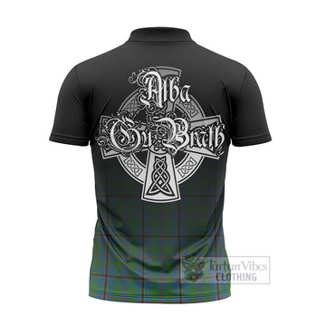 Snodgrass Tartan Zipper Polo Shirt Featuring Alba Gu Brath Family Crest Celtic Inspired - Tartan Vibes Clothing