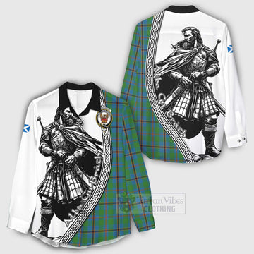 Snodgrass Tartan Clan Crest Women's Casual Shirt with Highlander Warrior Celtic Style - Tartan Vibes Clothing