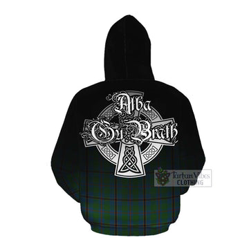Tartan Vibes Clothing Snodgrass Tartan Cotton Hoodie Featuring Alba Gu Brath Family Crest Celtic Inspired