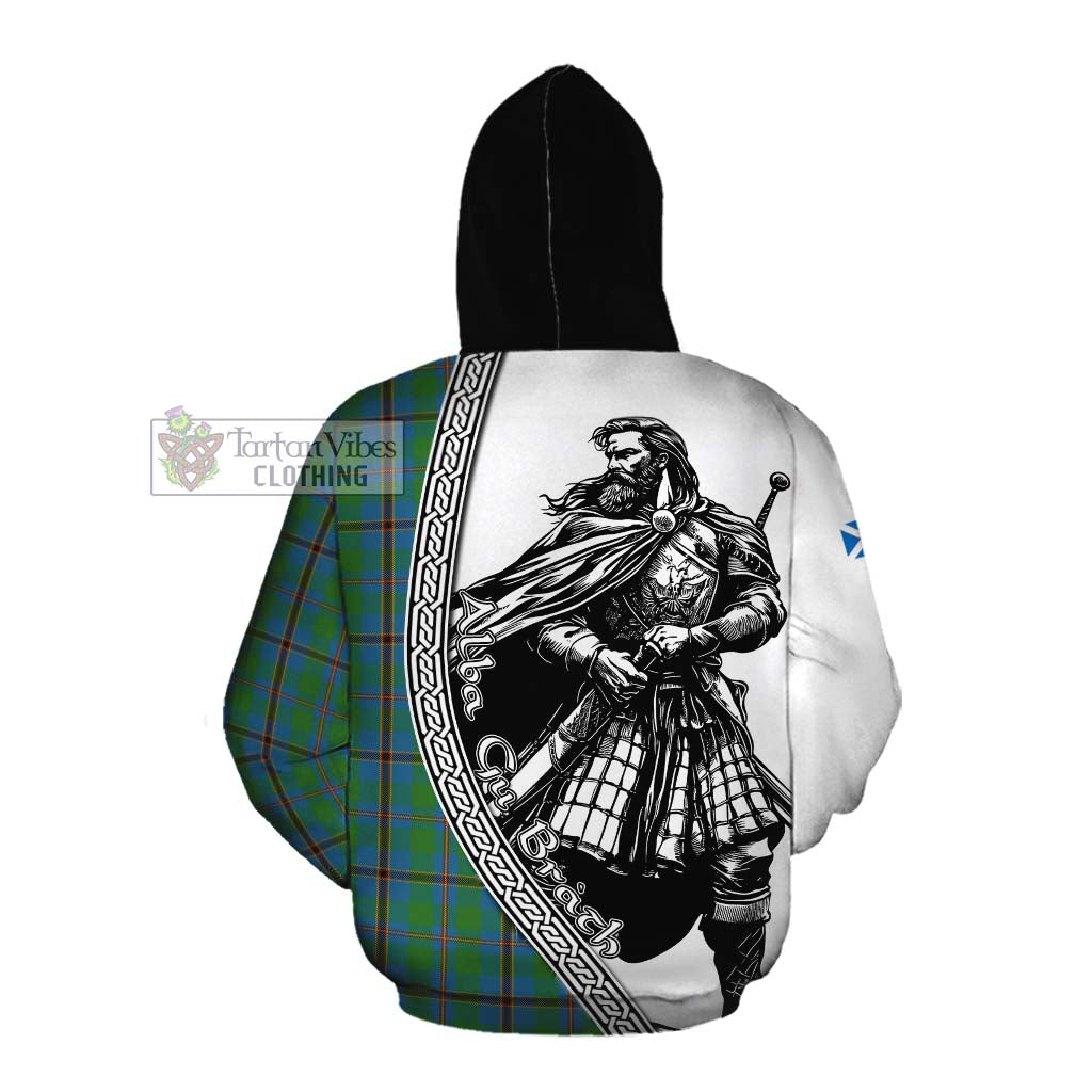 Snodgrass Tartan Clan Crest Cotton Hoodie with Highlander Warrior Celtic Style Pullover Hoodie - Tartan Vibes Clothing