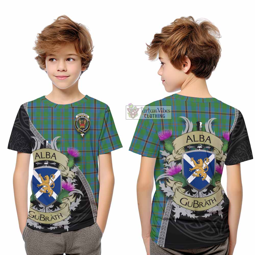 Snodgrass Tartan Family Crest Kid T-Shirt Lion Rampant Royal Thistle Shield Celtic Inspired - Tartan Vibes Clothing