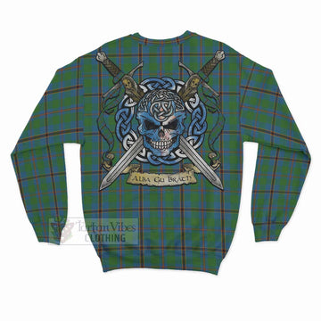 Snodgrass Tartan Sweatshirt with Family Crest Celtic Skull Style - Tartan Vibes Clothing