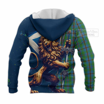 Snodgrass Tartan Family Crest Knitted Hoodie with Scottish Majestic Lion - Tartan Vibes Clothing