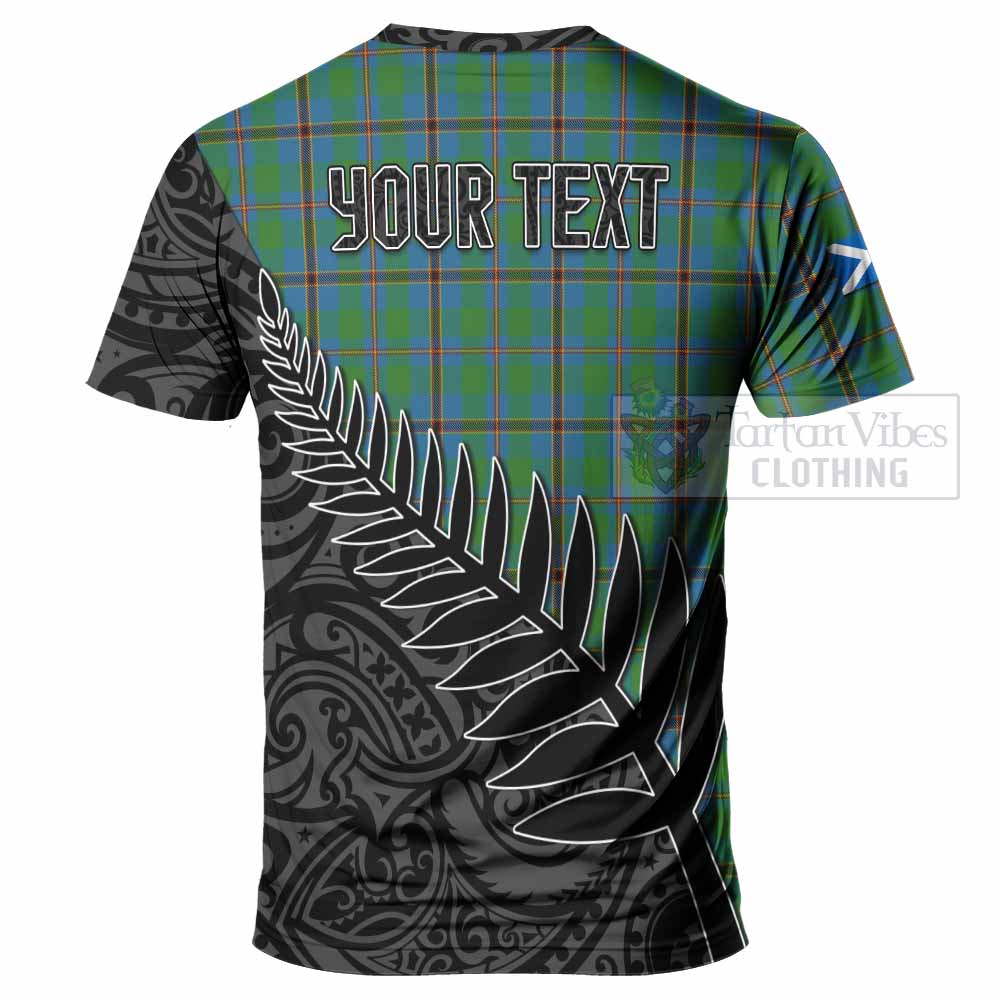 Snodgrass Crest Tartan T-Shirt with New Zealand Silver Fern Half Style - Tartan Vibes Clothing